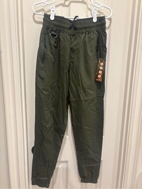 Men's Olive Green Drawstring Jogger Pants